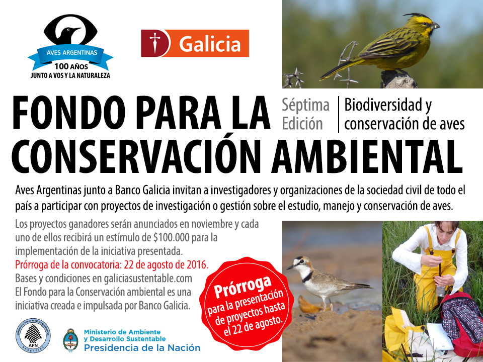 Fondo para la conservación ambiental. Biodiversidad y conservación de aves Aves Argentinas Fondo para la conservación ambiental. Biodiversidad y conservación de aves Aves Argentinas